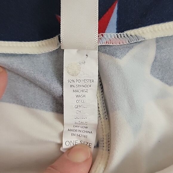 LulaRoe Americana striped leggings with stars Women's Size S - Picture 7 of 10